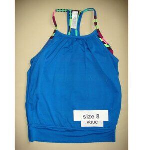 Ivivva Girl by Lululemon 🍋 Double Dutch Tank top blue double layer size 8